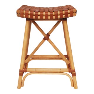 Malibu Counter Stool, Beige, Rattan For Sale