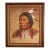 Framed Native American Portrait Painting Signed Wil Hamond 1981 "Lone Hawk" For Sale