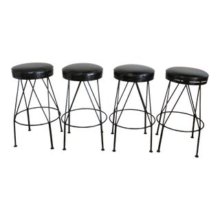 Vintage Mid Century Bar Stools by Arbuck - Set of 4 For Sale