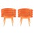 Set of 2 orange marshmallow dining chairs, Royal Stranger Dimensions: 78 x 70 x 60 cm Materials: velvet upholstery and...