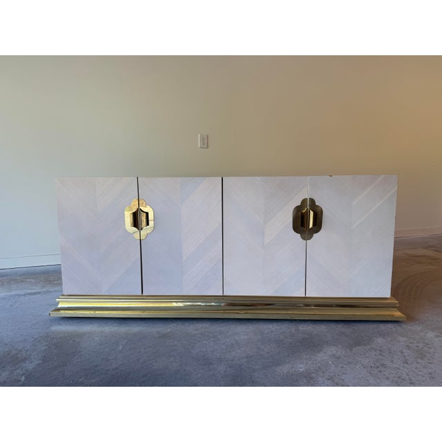 Vintage Post Modern Herringbone Credenza by Ello For Sale - Image 10 of 12
