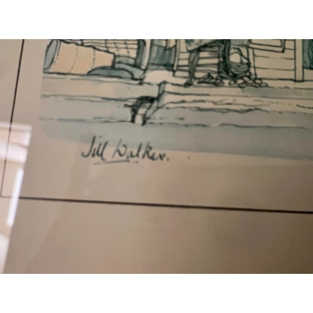 Jill Walker Barbados Prints – Set of 3 Framed Caribbean Street Scenes (17x14.5”) Speightstown, Bridgetown For Sale - Image 11 of 12