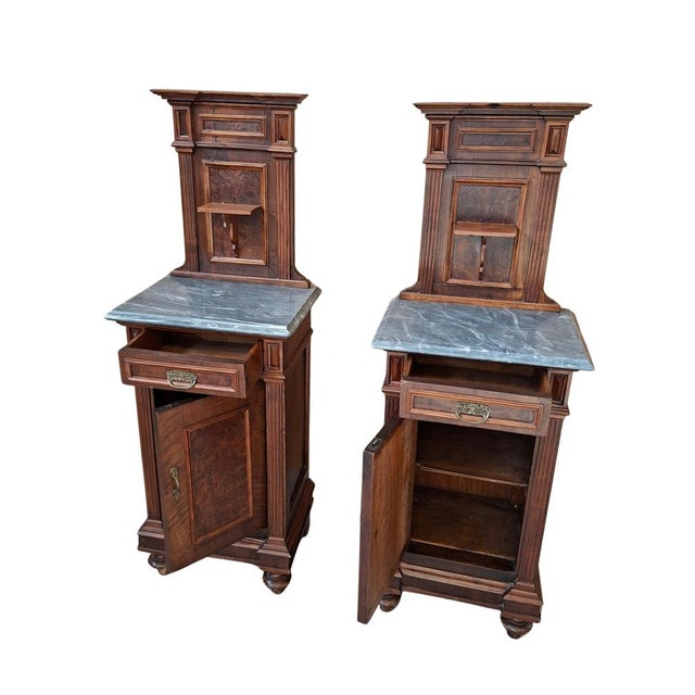 Late 19th Century Temple Bedside Tables, 1890, Set of 2 For Sale - Image 3 of 12