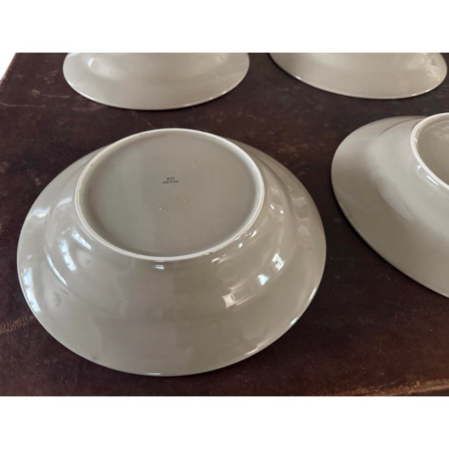 Vintage Restoration Hardware Chinese Porcelain Grand-Rimmed Pasta Bowls Set of 6 For Sale - Image 12 of 16