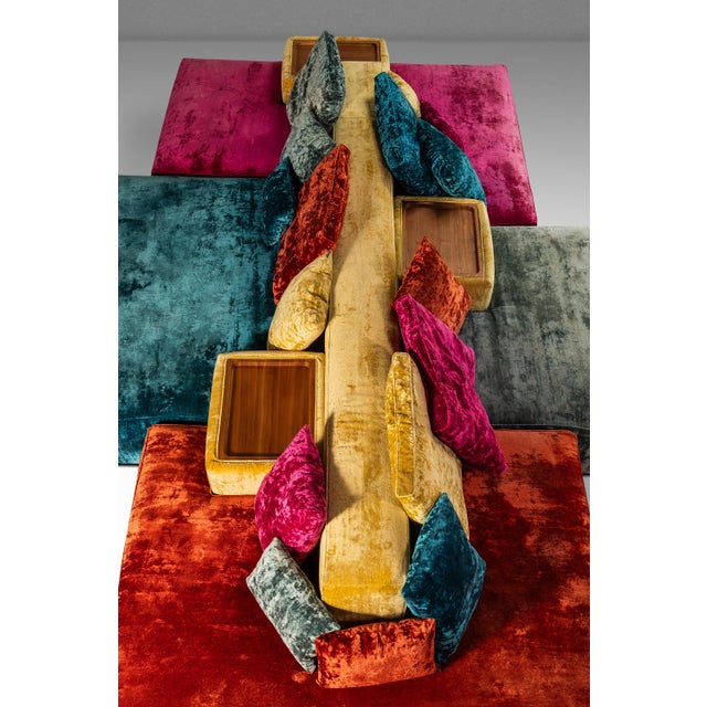 Mid-Century Italian Modern Modular Rainbow Double Sided Sofa / Sectional by Vibieffe, Italy, Circa 2000s For Sale - Image 11 of 12