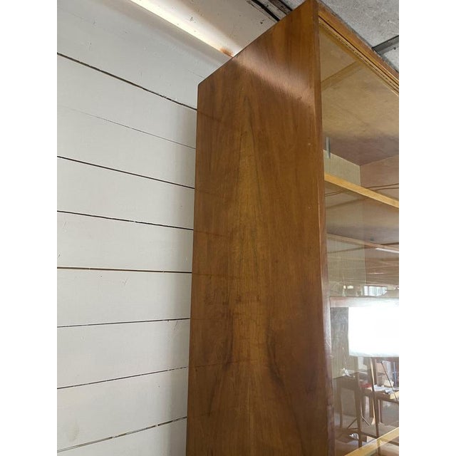 1950s Vintage Bookcase with Original Glass, 1950s For Sale - Image 5 of 15