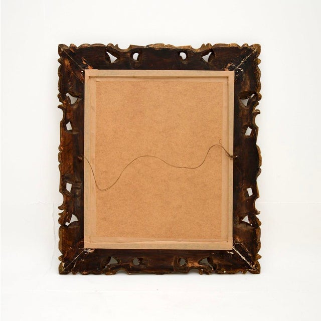 Gold Antique Rococo French Gilt Wood Mirror, 1900s For Sale - Image 8 of 9