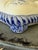 Ceramic Vintage Chinoiserie Italian Blue and White Ceramic Cat on Cushion Sculpture For Sale - Image 7 of 12