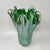 1970s Exquisite green Murano Glass "Fazzoletto" vase by Dogi handcrafted in Murano, Italy. This piece features the iconic...