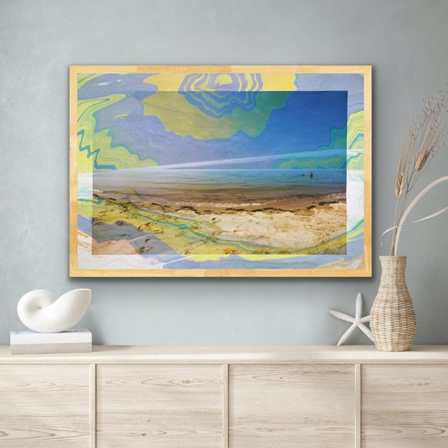 "The Heavenly Place" l 2021 l - 24 x 34 inches - one of a kind - Suminagashi, Japanese Marbling & Photography, Ink on...