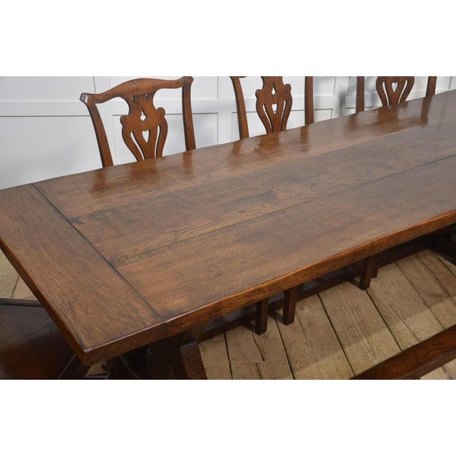 Oak Refectory Table, 1890s For Sale - Image 4 of 12