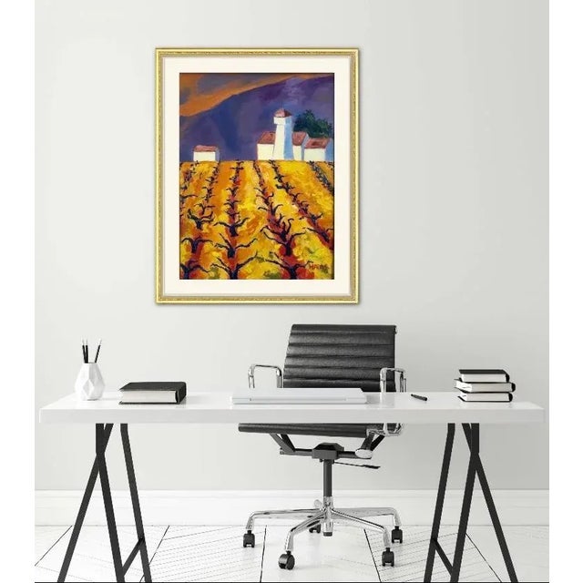 Quiet Places & Vineyards, Rossi Vineyard — Original Oil Painting Landscape Original oil painting by Lisa Haas, 18 x 24...