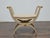 Mid 20th Century French Neoclassical Style Curule Stool, Gilded Wood and Upholstered Seat For Sale - Image 5 of 12