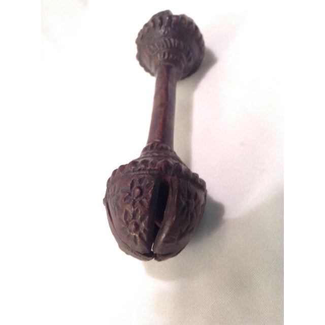 1950s Vintage Brass Bell Rattle For Sale - Image 5 of 11