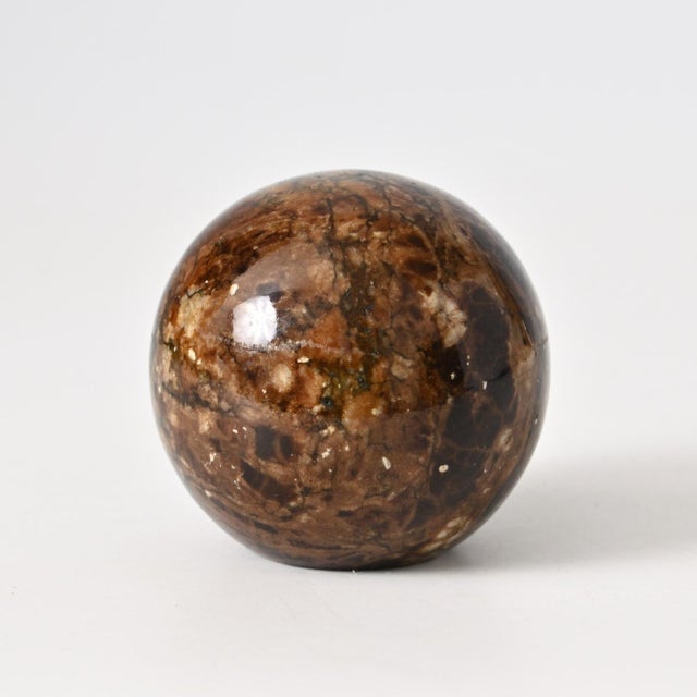 Brown Alabaster Paperweight from BB Italy, 1960s, in Good conditions. Designed 1950 to 1959 This piece has an attribution...