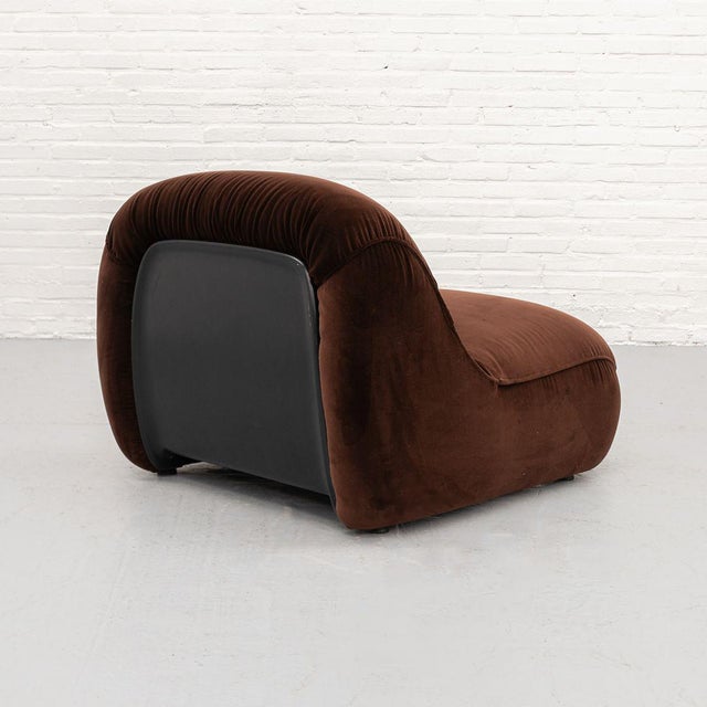 Brown Malu Lounge Chair by Diego Mattu for 1P, Italy, 1970s For Sale - Image 8 of 11
