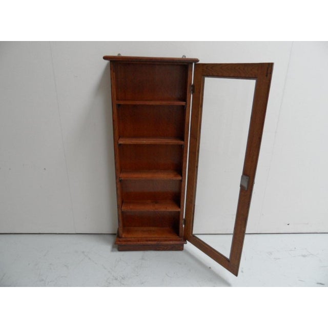 Wood Antique Oak Display Cabinet, 1890s For Sale - Image 7 of 10