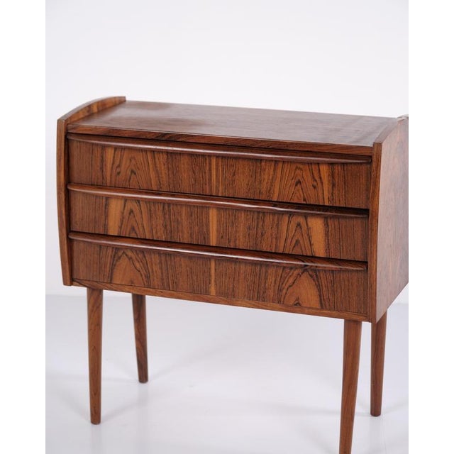 1960s Rosewood Chest of Drawers with 3 Drawers Danish Design from the 1960s For Sale - Image 5 of 13