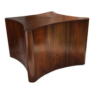 1970s Lane Biomorphic Low Profile Walnut Coffee/Accent Table For Sale