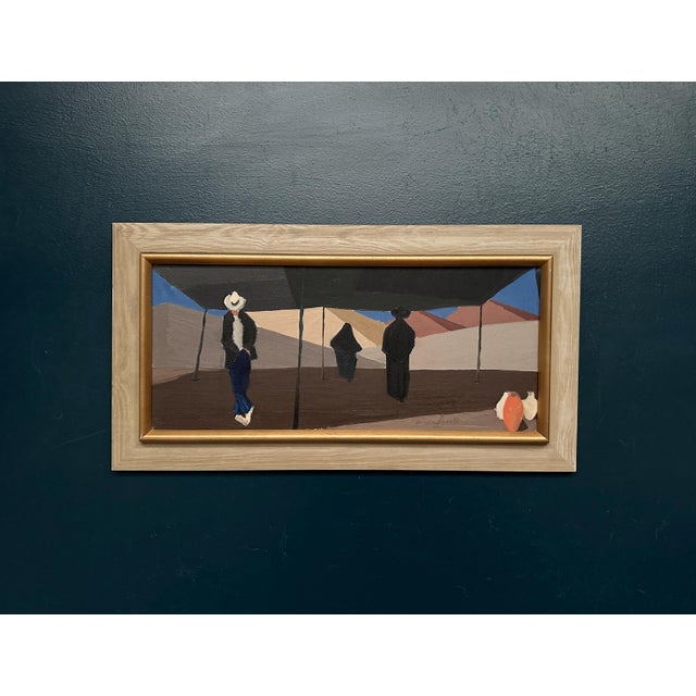 Eric Andreas Ros, Desert Market, 1950s, Oil Painting on Canvas, Framed For Sale - Image 9 of 14