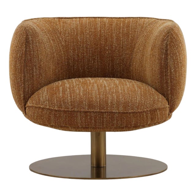Mid Century Modern Style Autumn Swivel Chair For Sale
