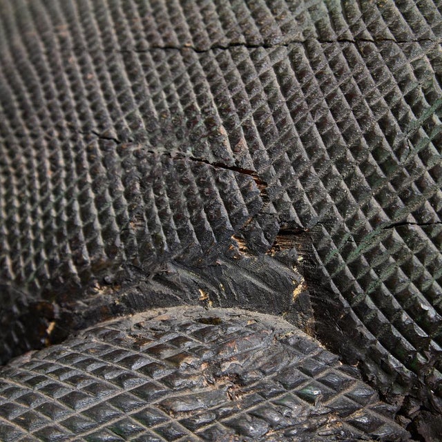 Green Vintage Wooden Varanus Sculpture For Sale - Image 8 of 17