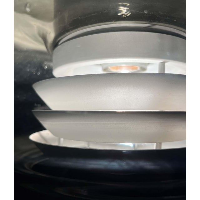 Mid-Century Modern Space Age German Lamellar Metal and Smoke Glass Flush Mounts from Erco, 1960s, Set of 2 For Sale - Image 17 of 18