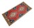 1970s Distressed Low Pile Turkish Petite Rug Hand Knotted Entry Mat - 20'' X 41'' For Sale - Image 6 of 10