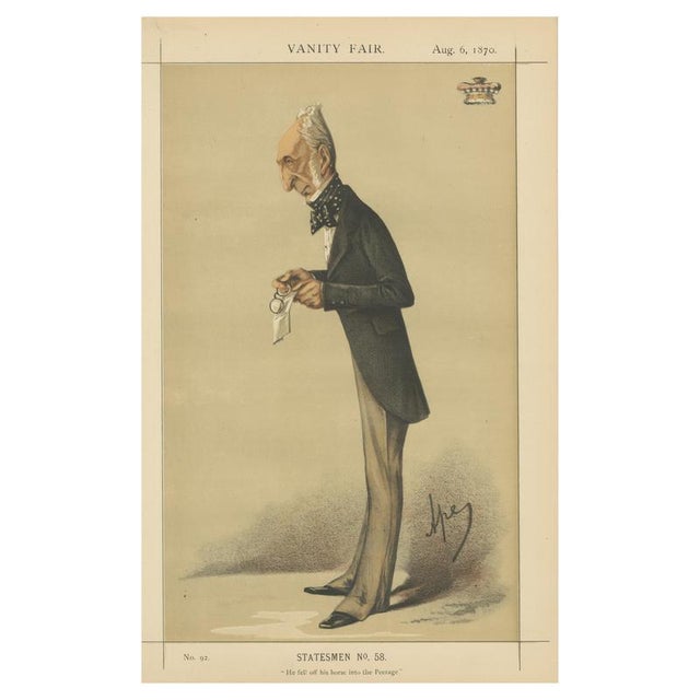 Vanity Fair, Politician Statesmen Series, 1870, Chromolithograph on Paper For Sale - Image 10 of 10