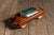 American Vintage Figural Wood and Copper Roadster Tobacco Box For Sale - Image 3 of 6