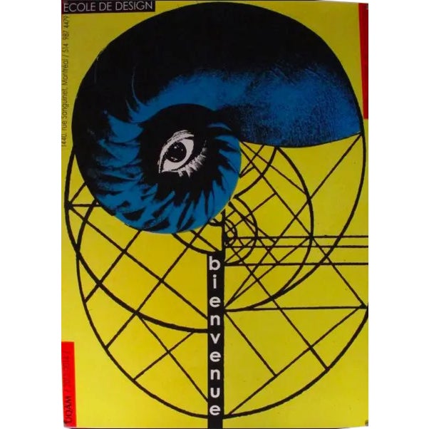 2014 Original Poster Ecole De Design Uqam Bienvenue - Alfred Halasa For Sale