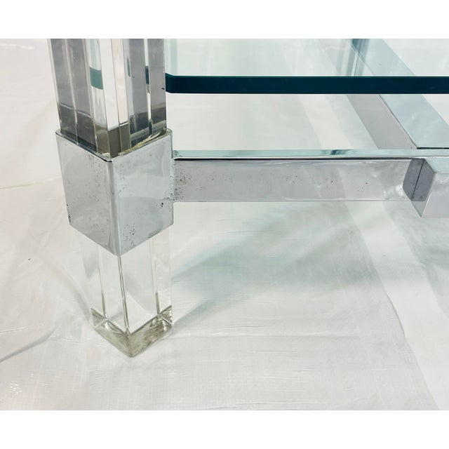 1970s Charles Hollis Jones Lucite & Chrome Etagere, Signed 1974 – Adjustable Shelves For Sale - Image 16 of 18