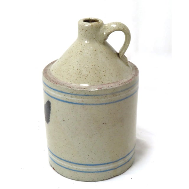 Ceramic Antique Albany New York Stoneware 1/2 Gallon Whiskey Jug For Sale - Image 7 of 13