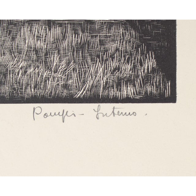 1930s 1930s “Pompei - An Interior” Woodcut Print by Nino Finamore For Sale - Image 5 of 8