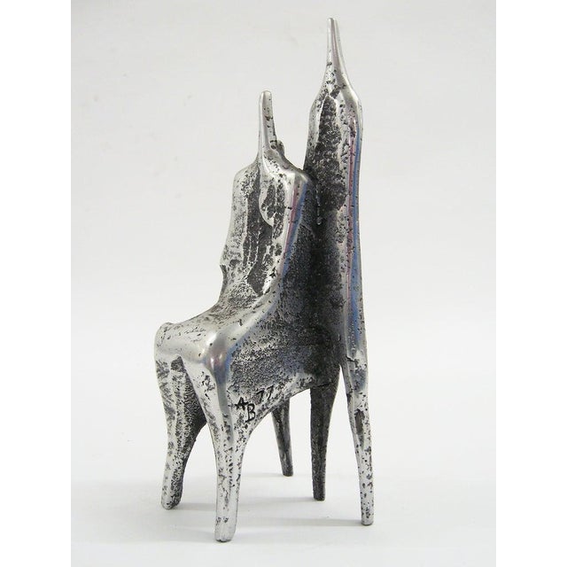 The two abstracted figures in this cast aluminium piece by Israeli sculptor Aharon Bezalel b.1926 are very evocative. One...