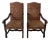 Vintage French Louis XIV Style Throne Carved Open Armchairs Upholstered Seat and Back Excellent Condition For Sale