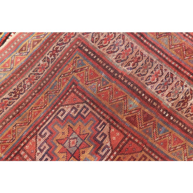 Antique Caucasian Kazak Rug With Red Field and Star Medallion Design For Sale - Image 12 of 12