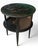 Chinoiserie Vintage Chinoiserie Black Lacquer Round Two-Tier Side Table With Glass Top For Sale - Image 3 of 10