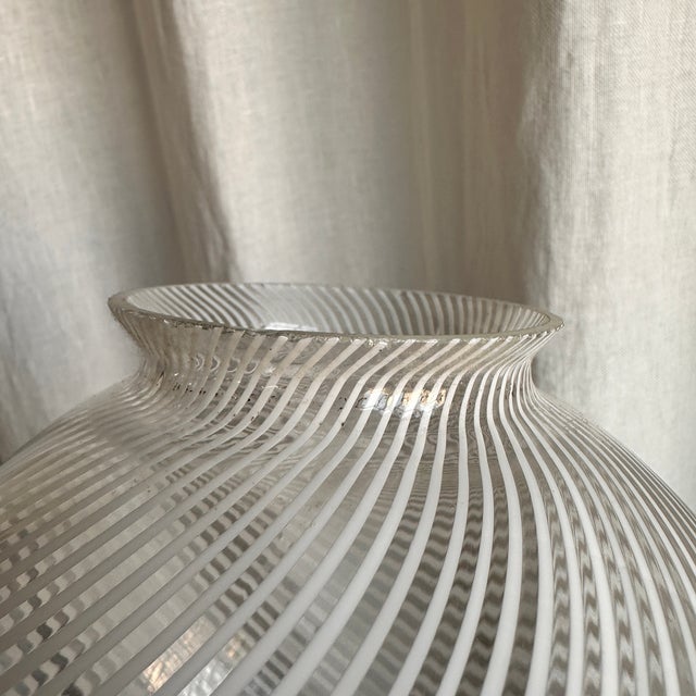 Dante Swirl Murano Glass Table Lamp attributed to Paolo Venini, 1960s For Sale - Image 9 of 17