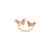Metal Ruby & Diamond Twin Butterfly Open Cuff Ring Size 5.5 For Sale - Image 7 of 12
