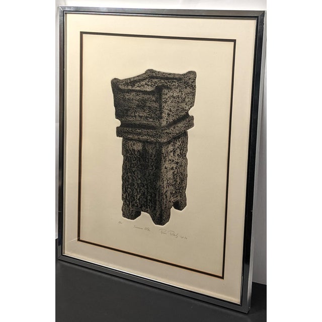 Mid-Century Modern Rina Rotholz "Incense Altar" Signed Original Tuilegraph, 1966 | Limited Edition 8/20 | Artist Who Discovered the Tuilegraphy Process For Sale - Image 3 of 18