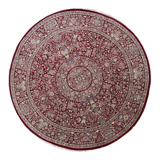 8' Round Trabiz Style Area Rug - 501534 For Sale