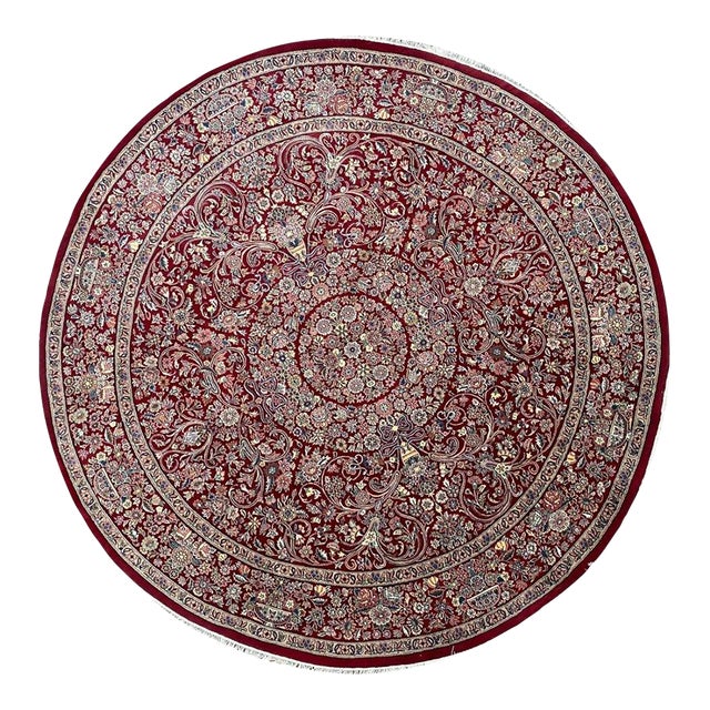 8' Round Trabiz Style Area Rug - 501534 For Sale