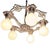 Art Deco 1928 Art Deco Brass Petite Five Light Circular Polychrome Chandelier For Sale - Image 3 of 11