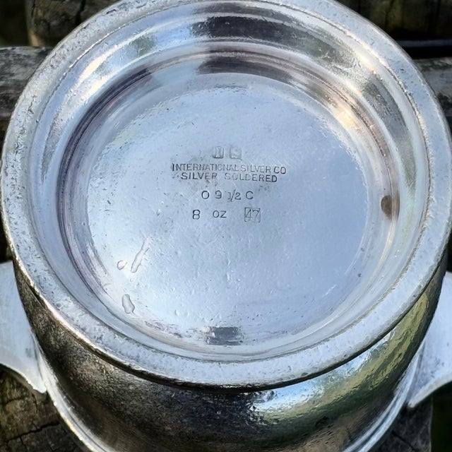 Mid-Century Modern Vintage Silver Sugar Bowl “Hotel Seville” For Sale - Image 3 of 6