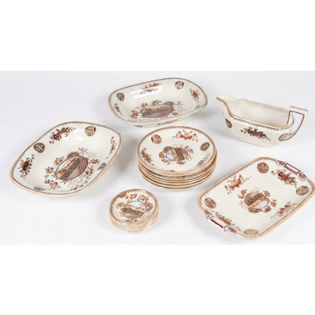 Five Platters in Various Sizes 8 1/4" L to 17" L Three Tureens w/Lid one w/o One Gravy Boat Six 10"D Plates Seven 9 1/4" D...