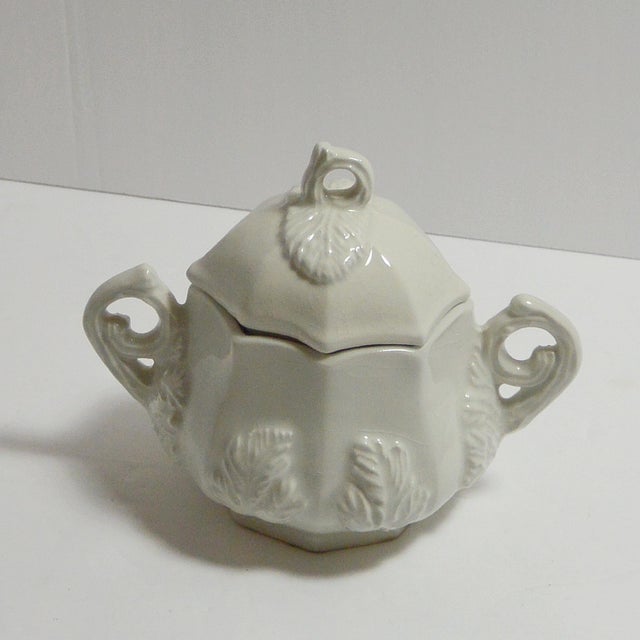 Mid 20th Century Red-Cliff White Ironstone 3-Piece Coffee & Tea Service Set For Sale - Image 4 of 9