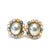 Early 21st Century Bochic "Orient" Vintage Pearl & Multi Fancy Sapphire Earrings Set 18K Gold&Silver For Sale - Image 5 of 18
