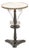 French White Marble Top and Ebonized Wood Gueridon For Sale