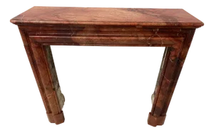 Louis Philippe Fireplace in Red Breccia Marble, 19th Century